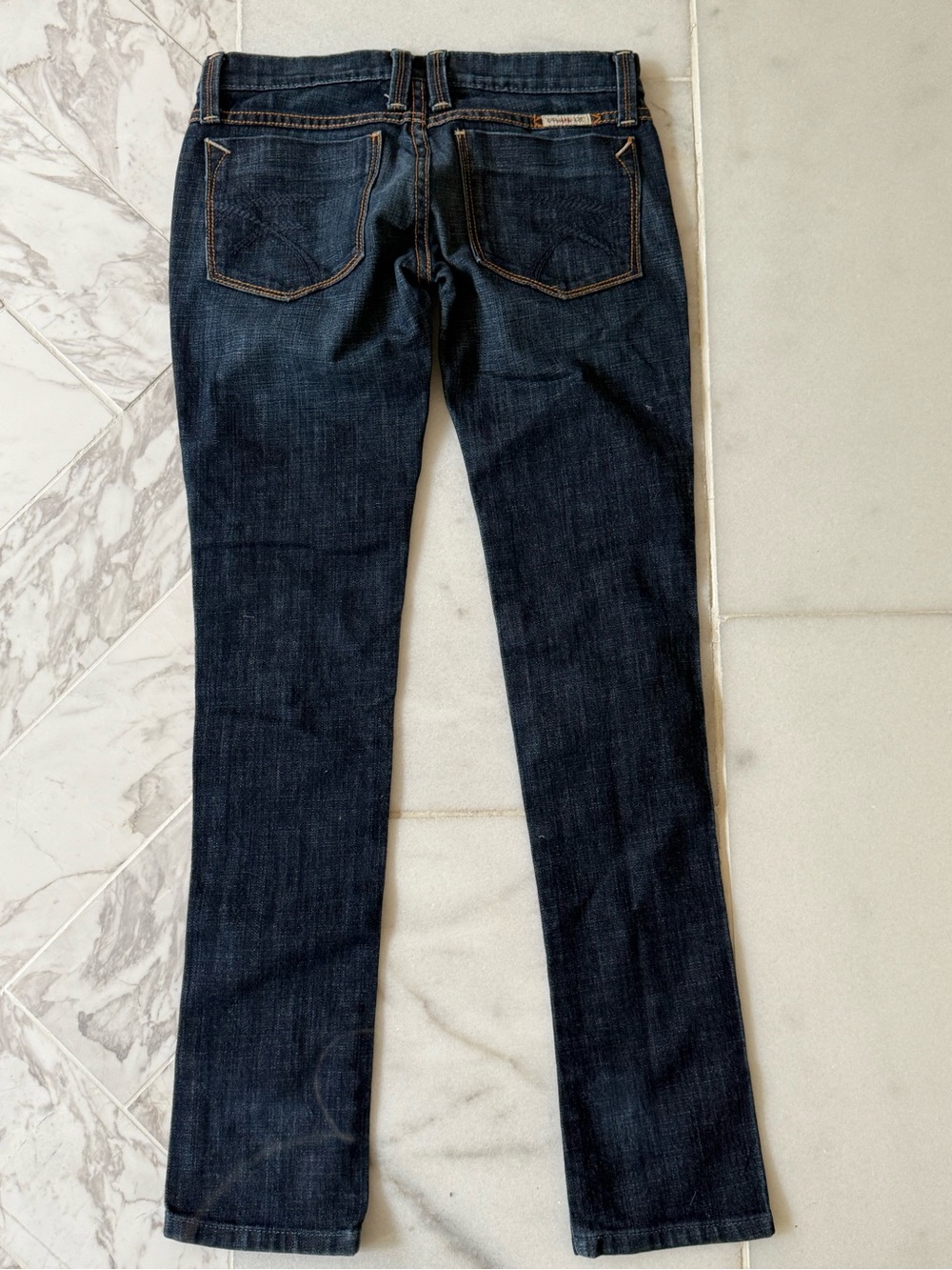 Frankie B. Slim Straight Dark Blue Women's Jeans